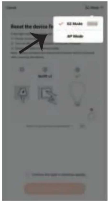 Reset the device for SET Mode XP Mode