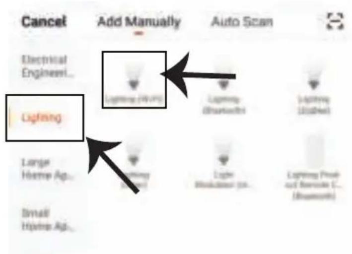 Cancel Electrical Engineer... Lighting Large Home Ap... Small Home Ap... Add Manually Lighting (Watts) Lighting (Sharkwood) Lighting (Roofed) Lighting (Prested & Service C... (Bluetooth)