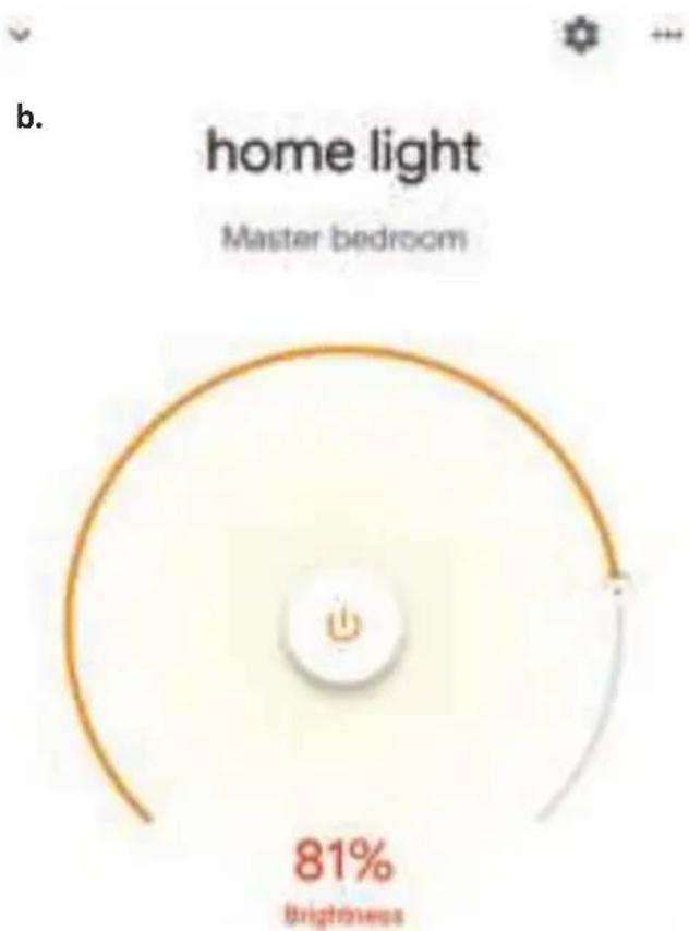 b. home light Master bedroom 81% Brightness