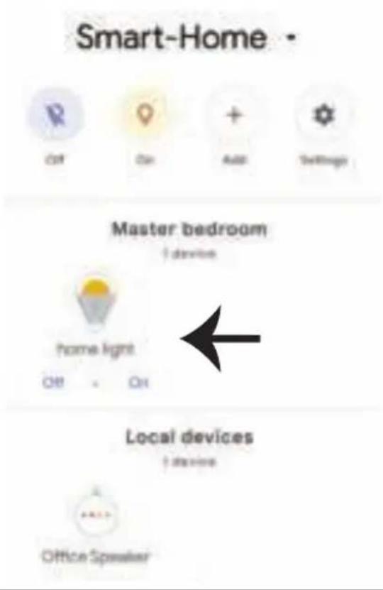 Smart-Home Master bedroom ↑ device home light ↑ device Local devices ↑ device Office Speaker