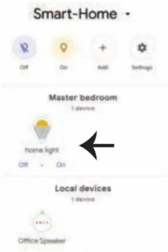 Smart-Home Master bedroom ↑ device home light ↑ device Local devices ↑ device Office Speaker