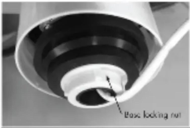 Lose locking nut