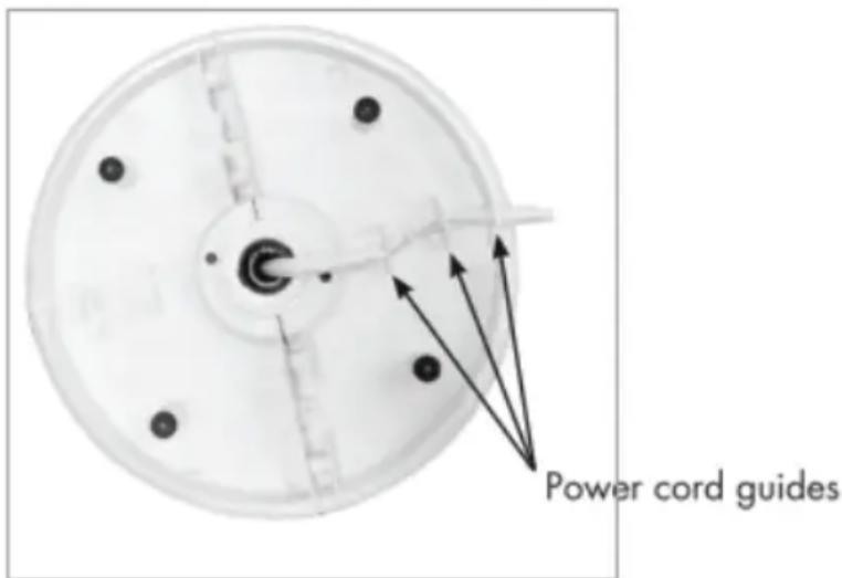 Power cord guides
