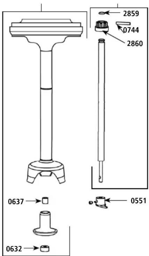 Dynamic Dynamix 551060 - AC520 - AC550 - AC530 - Pied 160 - Pied 190 - Pied Dynashake / Mixer attachment 160 - 190 - Dynashake Attachment / Fuß 160-190 - Dynashake Fuß / Piede 160-190 - piede Dynashake / Pie 160-190 - Pied Dynashake / Staaf 160-190 - Dynashake Staaf / Pe 160-190 - Pe Dynashake / Laakerilla 160-190 - Laakerilla Dynashake - 4