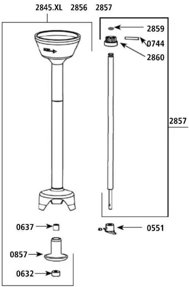 Dynamic Dynamix 551060 - AC520 - AC550 - AC530 - Pied 160 - Pied 190 - Pied Dynashake / Mixer attachment 160 - 190 - Dynashake Attachment / Fuß 160-190 - Dynashake Fuß / Piede 160-190 - piede Dynashake / Pie 160-190 - Pied Dynashake / Staaf 160-190 - Dynashake Staaf / Pe 160-190 - Pe Dynashake / Laakerilla 160-190 - Laakerilla Dynashake - 3