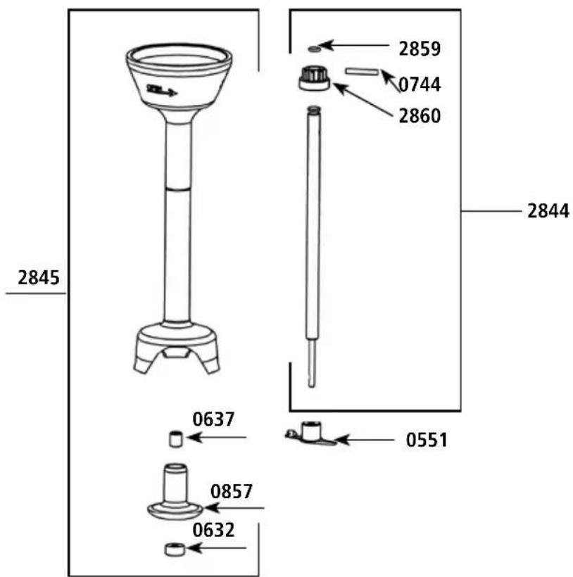Dynamic Dynamix 551060 - AC520 - AC550 - AC530 - Pied 160 - Pied 190 - Pied Dynashake / Mixer attachment 160 - 190 - Dynashake Attachment / Fuß 160-190 - Dynashake Fuß / Piede 160-190 - piede Dynashake / Pie 160-190 - Pied Dynashake / Staaf 160-190 - Dynashake Staaf / Pe 160-190 - Pe Dynashake / Laakerilla 160-190 - Laakerilla Dynashake - 2