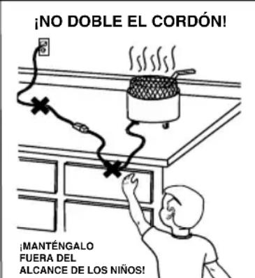 BELLA 3.5L Deep Fryer - Notas sobre el cable (instrucciones para el cable desmontable) - 1