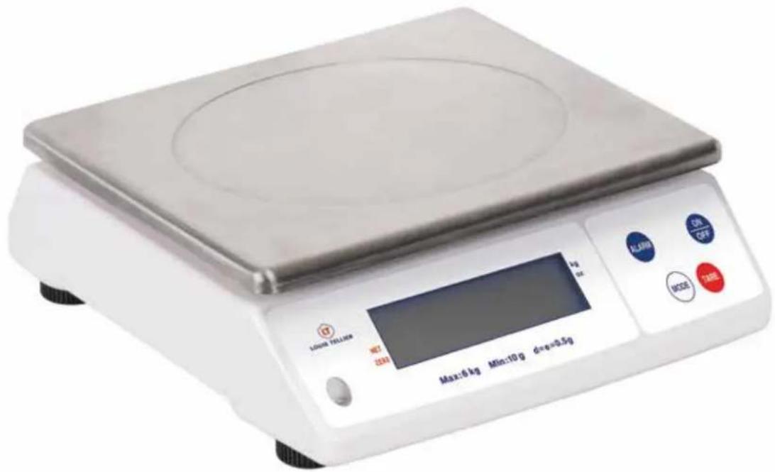 Lemon TELLOVER NET 2000 Max:6 kg Min:10 g d=e=0.5g kg kg ALABR ON OFF MODE START