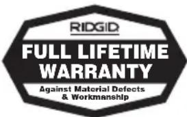 RIDGID CrossChek - No other express warranty applies - 1