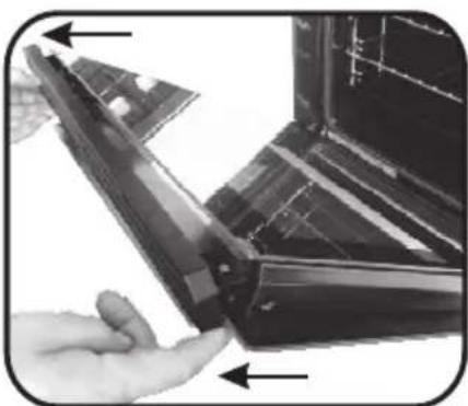 CANDY FCXNE828X WIFI - REMOVAL AND CLEANINGOFTHEGLASSDOOR - 7