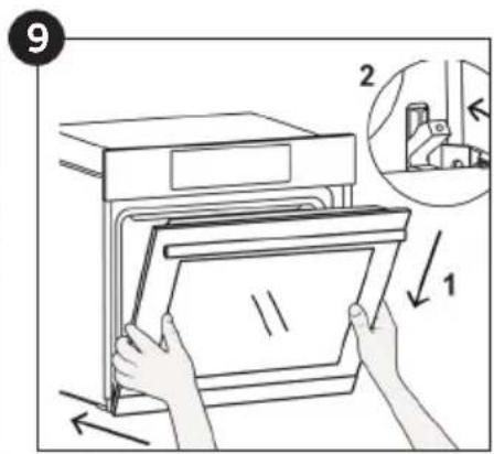 CANDY FIDC X265 - Fjerning og rengjøring av glassdøren (Avhengig av ovnsmodellen.) - 9