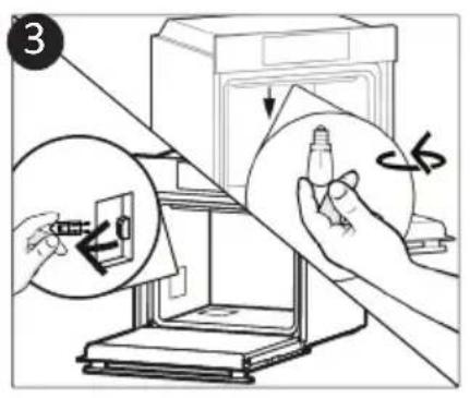 CANDY FIDC X265 - Changer l'ampoule (en fonction du modèle de four.) - 3