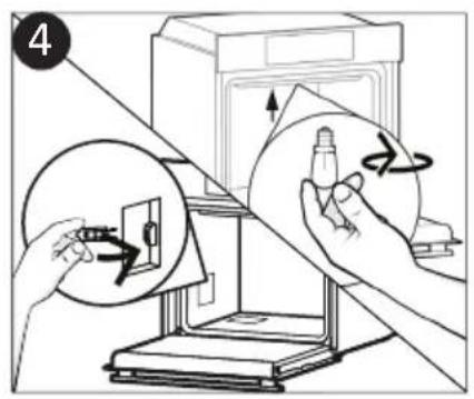 CANDY FIDC X265 - Changing the Bulb (A seconda del modello del forno.) - 4