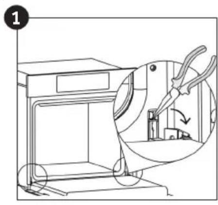 CANDY FIDC X265 - Fjerning og rengjøring av glassdøren (Avhengig av ovnsmodellen.) - 1
