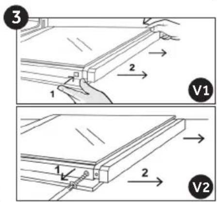 CANDY FIDC X265 - Entfernen und reinigen der glastür (je nach Modell) - 3