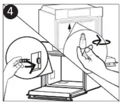 CANDY FIDC X265 - Byte av glödlampa (Beroende på ugnsmodell.) - 4