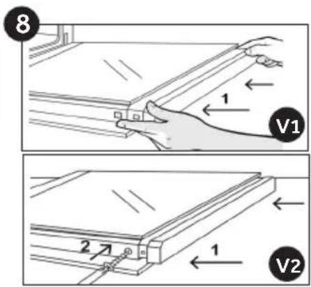 CANDY FIDC X265 - Fjerning og rengjøring av glassdøren (Avhengig av ovnsmodellen.) - 8