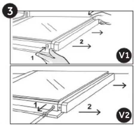 CANDY FIDC X265 - Fjerning og rengjøring av glassdøren (Avhengig av ovnsmodellen.) - 3