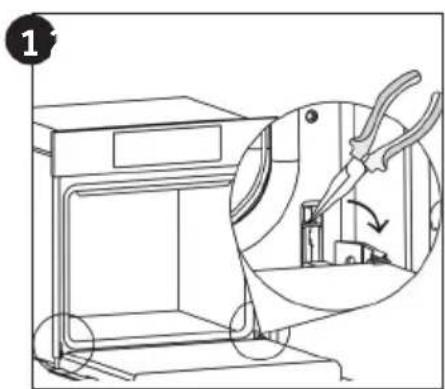 CANDY FIDC X265 - Demontaż i czyszczenie szklanych drzwi (Zaleź y od modelu piekarnika.) - 1