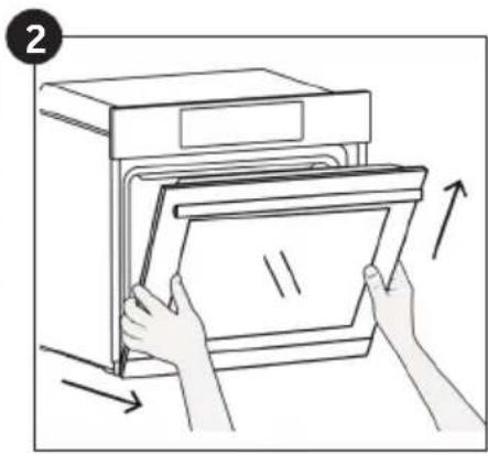 CANDY FIDC X265 - Stikliniu duru nuemimas ir valymas (priklauso nuo modelio) - 2