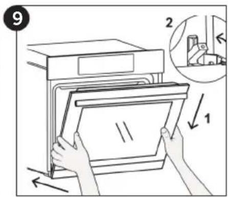 CANDY FIDC X265 - Demontaż i czyszczenie szklanych drzwi (Zaleź y od modelu piekarnika.) - 9
