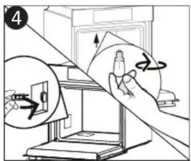CANDY FIDC X265 - Wymiana zarówki (Zaleź od modelu piekarnika.) - 4