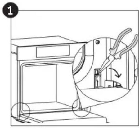 CANDY FIDC X265 - Borttagning och rengöring av glasdörren (Beroende på ugnsmodell.) - 1