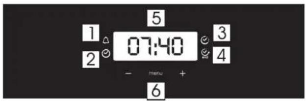1 2 5 07:40 - menu + 3 4 6