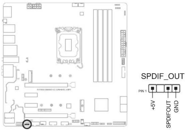 SPDIF_OUT PIN 1 +5V SPDIFOUT GND