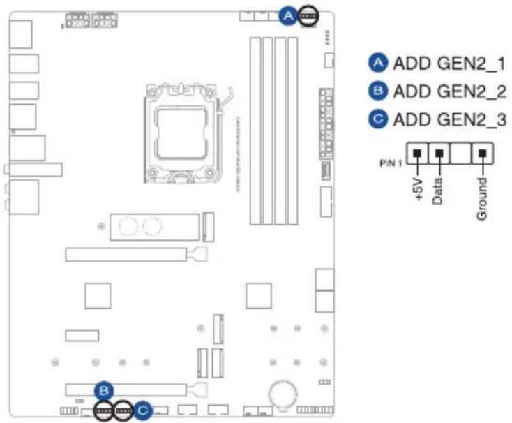 A ADD GEN2_1 B ADD GEN2_2 C ADD GEN2_3 PIN 1 +5V Data Ground