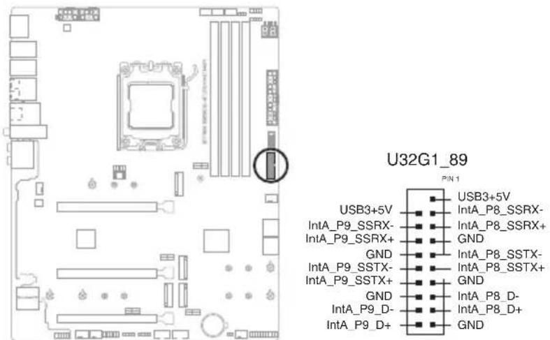 U32G1_89 PIN 1 USB3+5V IntA_P9_SSRX- IntA_P9_SSRX+ GND IntA_P9_SSTX- IntA_P9_SSTX+ GND IntA_P9_D- IntA_P9_D+ USB3+5V IntA_P8_SSRX- IntA_P8_SSRX+ GND IntA_P8_SSTX- IntA_P8_SSTX+ GND IntA_P8_D- IntA_P8_D+ GND