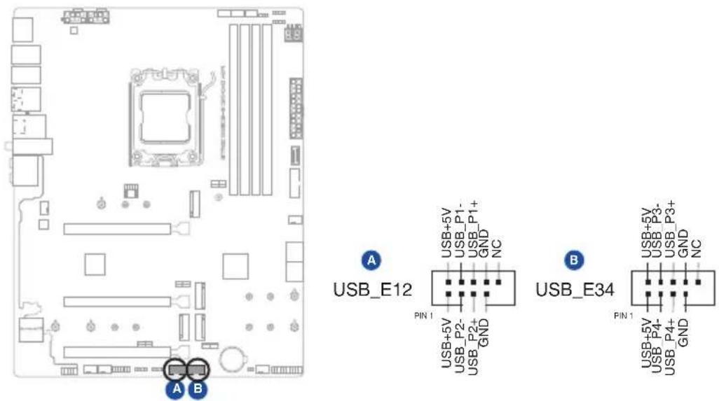 USB_E12 USB_E34 A B A B PIN 1 USB+5V USB_P1- USB_P1+ GND NC USB+5V USB_P2- USB_P2+ GND PIN 1 USB+5V USB_P3- USB_P3+ GND NC