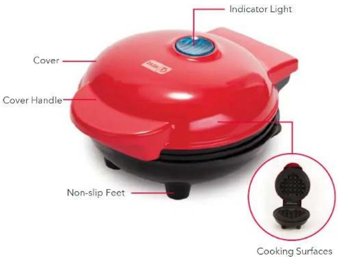 Dash Pineapple Mini DMWA100PP - USING YOUR MINI WAFFLE MAKER - 1