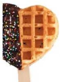 Dash Heart Mini DMW001HR - For Waffle Pop Coating - 1