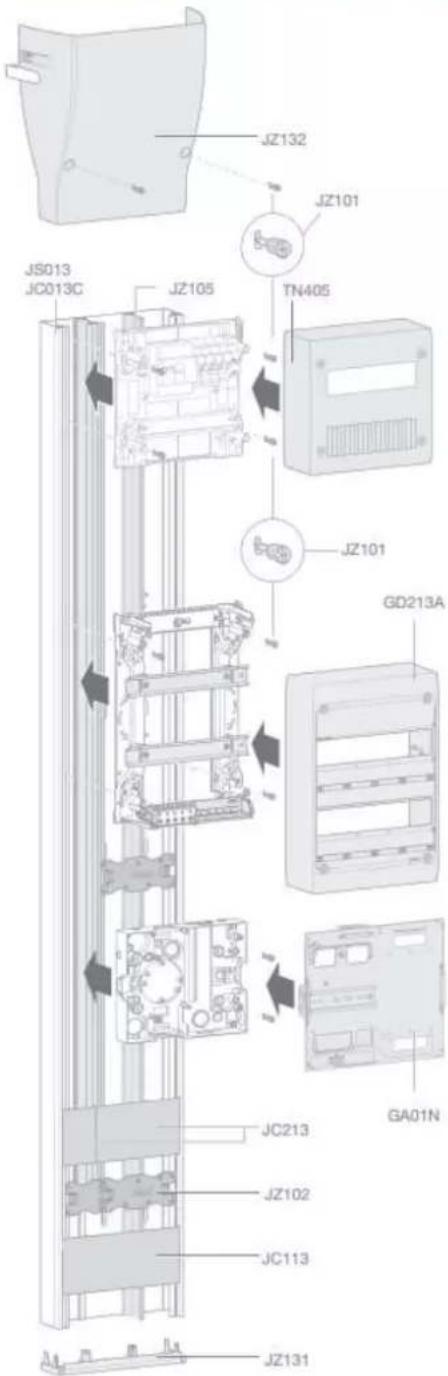 HAGER JB253N - Solution encastrée - 1