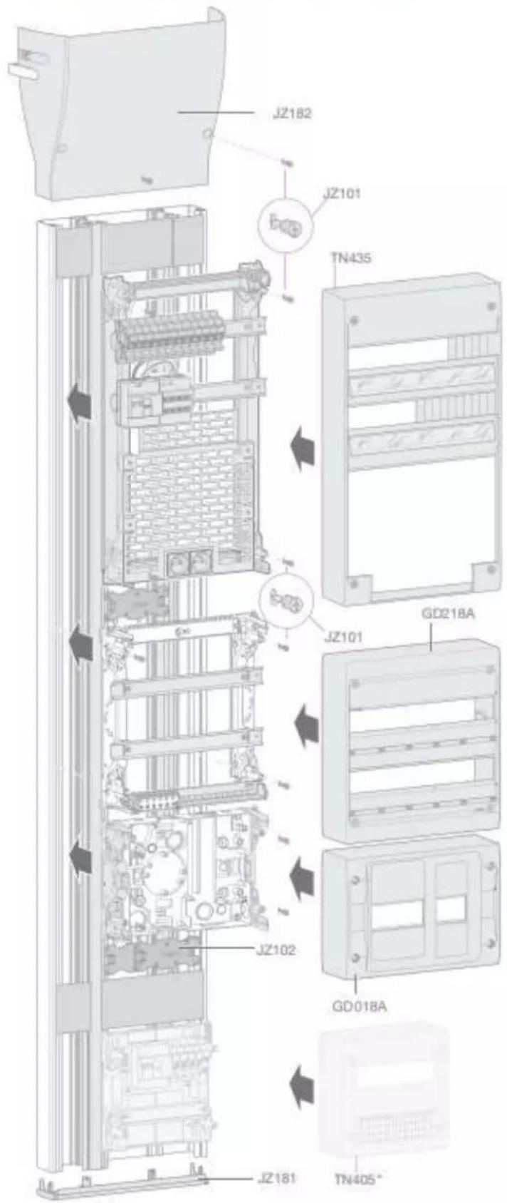 HAGER JB253N - Installation sur goulotte gamma+ 13 - 1