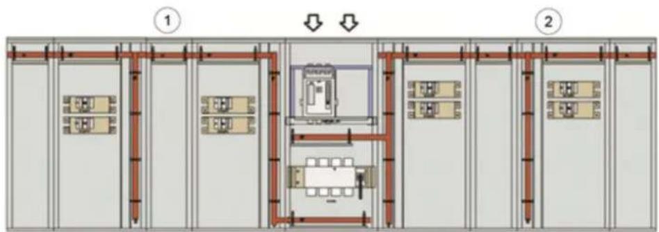 HAGER FN207E - Appareil d'arrivée principal >630 a depuis le transformateur et alimentation de secours par inverseur de source (ATS) - 2