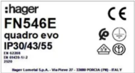 HAGER FN207E - Plaques types pour armoires de base - 1