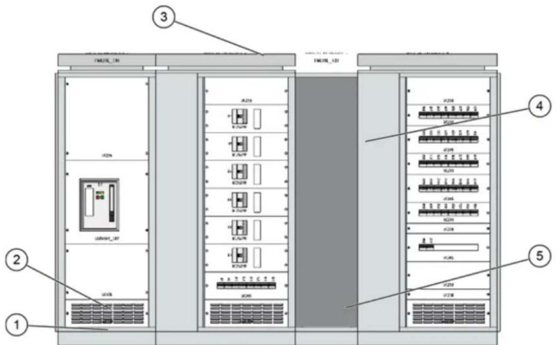 HAGER FN207E - IP31 avec porte avant et avec une alimentation électrique par le bas - 1