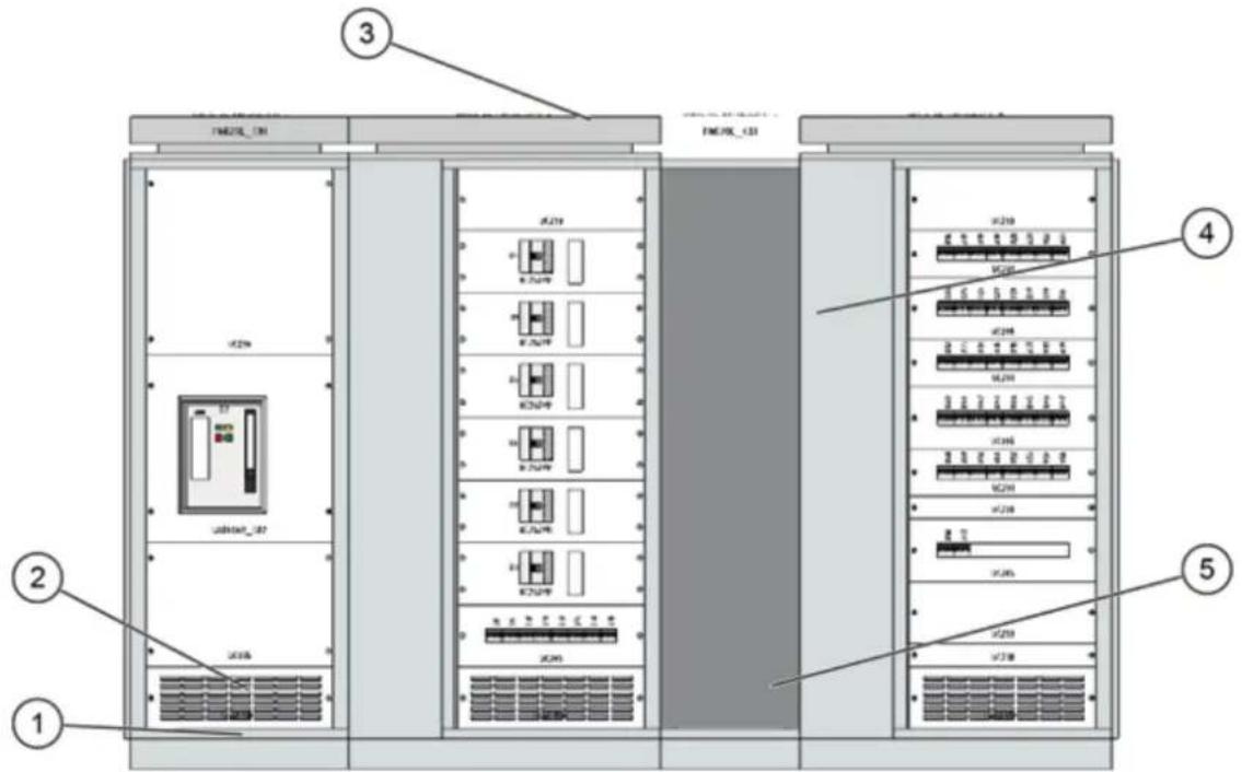 HAGER FN207E - IP30 sans porte avant et avec une alimentation électrique par le bas - 1