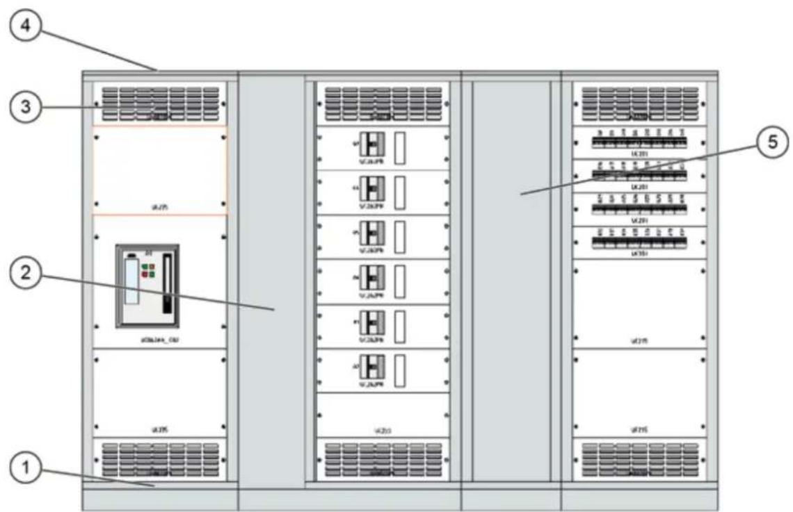HAGER FN207E - IP31 avec porte avant et avec une alimentation électrique par le haut - 1