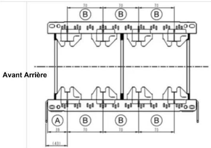 HAGER FN207E - Positionnement du jeu de barres - 1