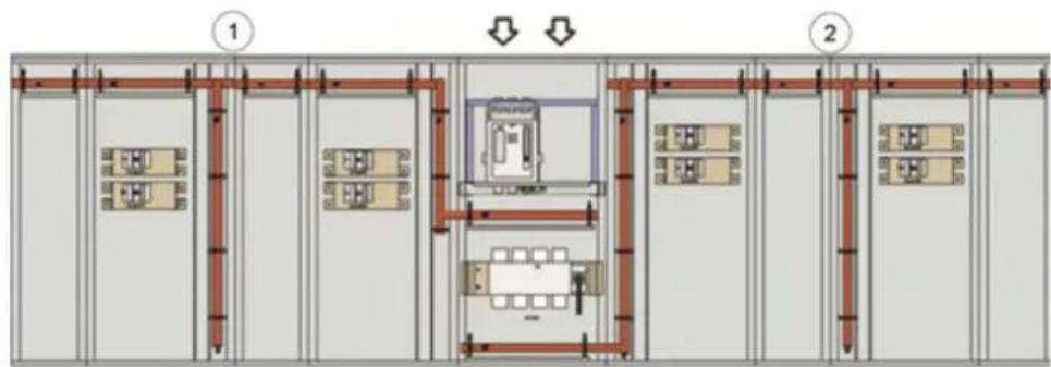 HAGER FN207E - Appareil d'arrivée principal >630 a depuis le transformateur et alimentation de secours par inverseur de source (ATS) - 3