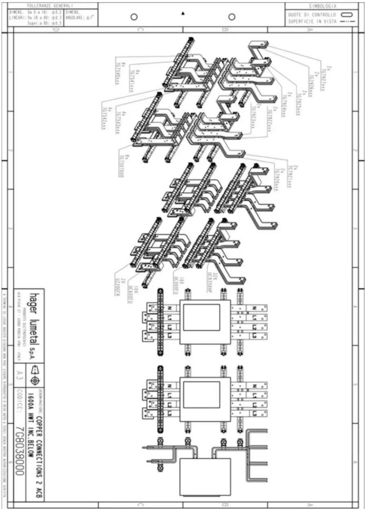 TOLLERANZE GENERALI DIMENS. Do 0 x 18: ±0.2 LINEARl: Do 18 x 80: ±0.3 Super. ≥ 80: ±0.5 DIMENS. ANGOLARE: ±1" SIMBOLOGIA QUOTE DI CONTROLLO SUPERFICIE IN VISTA hager lumetal spA PRODUTI ELECTRONICS HLA FILE 27 - 2006 PAGNA WNT - 1947 A3 COOICE: 7G8038000 2x 2x 2x 2x 2x 2x 2x 2x 2x 2x 2x 2x 2x 2x 2x 2x 2x 2x 2x 2x 2x 2x 2x 2x 2x 2x 2x 2x 2x 2x 2x 2x 2x 2x