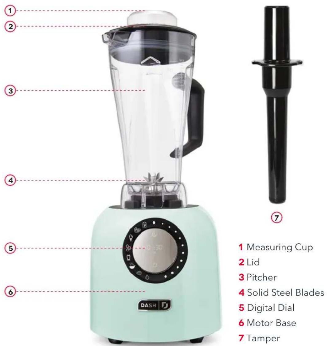 Dash Chef Series Deluxe Digital - PARTS & FEATURES - 1