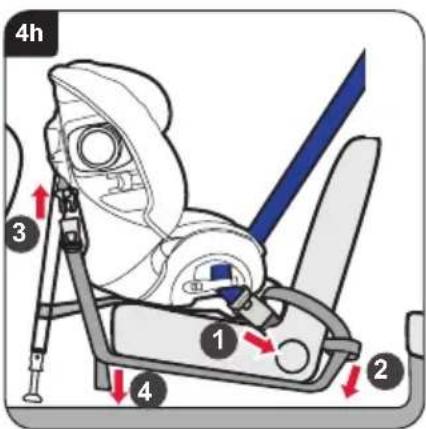 Britax-Römer MultiTech III - Installation of your child seat (positioned backward) in a front seat - 8