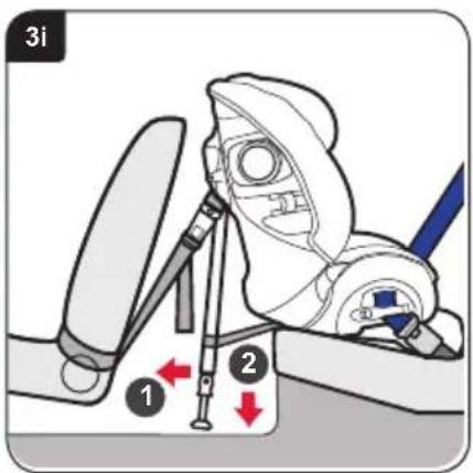 Britax-Römer MultiTech III - Montage du siège d'enfant (dirigé vers l'arrière) sur un siège central au fond du véhicule - 9