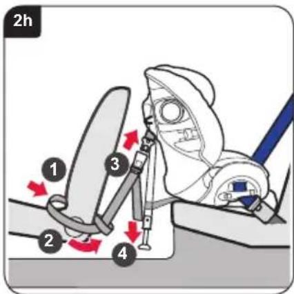 Britax-Römer MultiTech III - Installation of your child seat (positioned backward) in a rear vehicle seat - 8