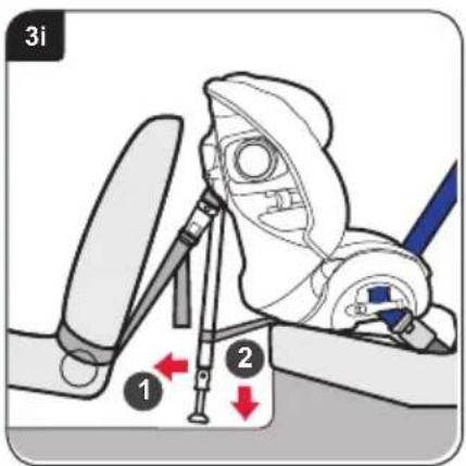 Britax-Römer MultiTech III - Installation of your child seat (positioned backward) in a rear middle seat - 9