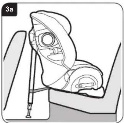 Britax-Römer MultiTech III - Installare il seggiolino (fronte retro) su un sedile centrale posteriore - 1